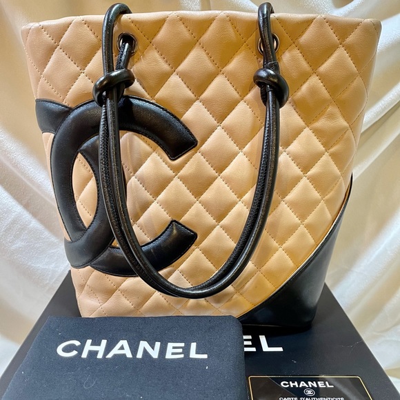 ❌SOLD❌💯Authentic Chanel Cambon Ligne Tote Beige Small - Picture 1 of 14